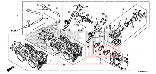 THROTTLE BODY CB500XAJ de 2018